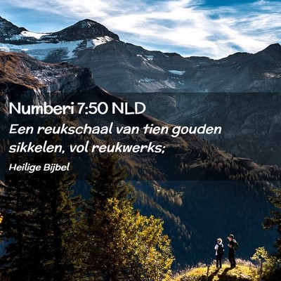 Picture 02 - Numberi 7:50 NLD - Een reukschaal van tien gouden sikkelen, vol - Bible Verse Picture