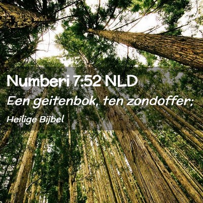 Picture 02 - Numberi 7:52 NLD - Een geitenbok, ten - Bible Verse Picture