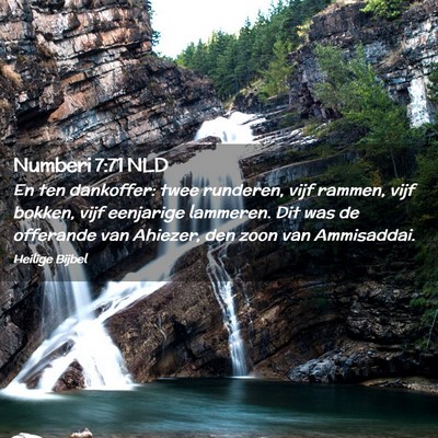 Picture 02 - Numberi 7:71 NLD - En ten dankoffer: twee runderen, vijf rammen, - Bible Verse Picture