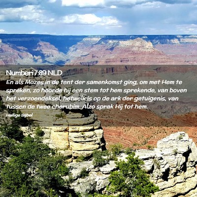 Picture 02 - Numberi 7:89 NLD - En als Mozes in de tent der samenkomst ging, om - Bible Verse Picture