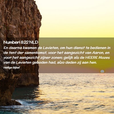 Picture 02 - Numberi 8:22 NLD - En daarna kwamen de Levieten, om hun dienst te - Bible Verse Picture
