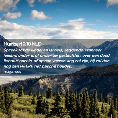 Picture 02 - Numberi 9:10 NLD - Spreek tot de kinderen Israels, zeggende: Wanneer - Bible Verse Picture
