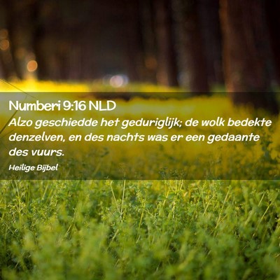 Picture 02 - Numberi 9:16 NLD - Alzo geschiedde het geduriglijk; de wolk bedekte - Bible Verse Picture