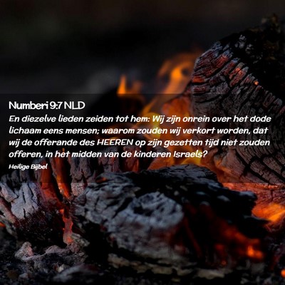 Picture 02 - Numberi 9:7 NLD - En diezelve lieden zeiden tot hem: Wij zijn - Bible Verse Picture