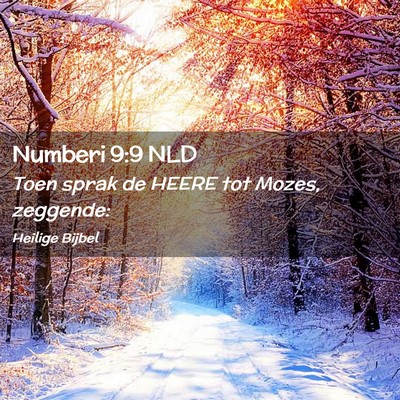 Picture 02 - Numberi 9:9 NLD - Toen sprak de HEERE tot Mozes, - Bible Verse Picture