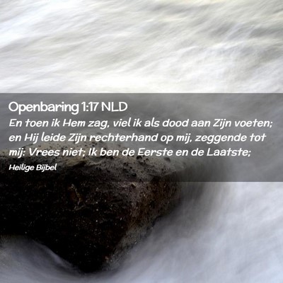 Picture 02 - Openbaring 1:17 NLD - En toen ik Hem zag, viel ik als dood aan Zijn - Bible Verse Picture