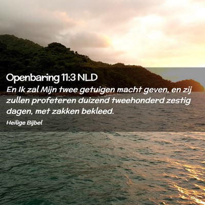 Picture 02 - Openbaring 11:3 NLD - En Ik zal Mijn twee getuigen macht geven, en zij - Bible Verse Picture