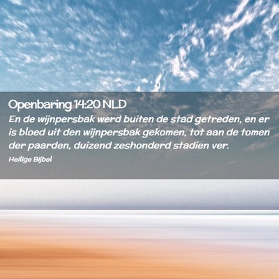 Picture 02 - Openbaring 14:20 NLD - En de wijnpersbak werd buiten de stad getreden, - Bible Verse Picture