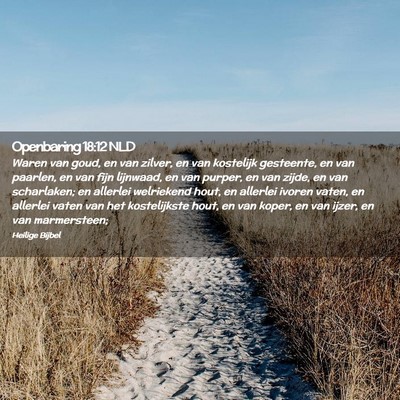 Picture 02 - Openbaring 18:12 NLD - Waren van goud, en van zilver, en van kostelijk - Bible Verse Picture