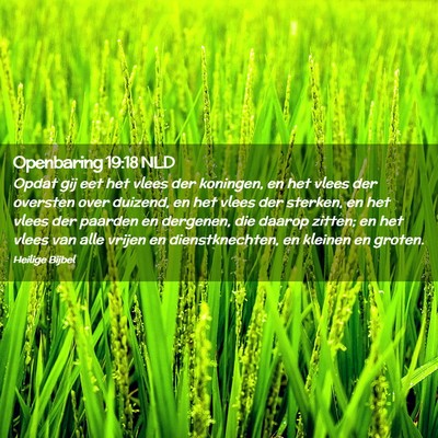 Picture 02 - Openbaring 19:18 NLD - Opdat gij eet het vlees der koningen, en het - Bible Verse Picture