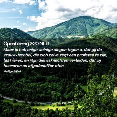 Picture 02 - Openbaring 2:20 NLD - Maar Ik heb enige weinige dingen tegen u, dat gij - Bible Verse Picture