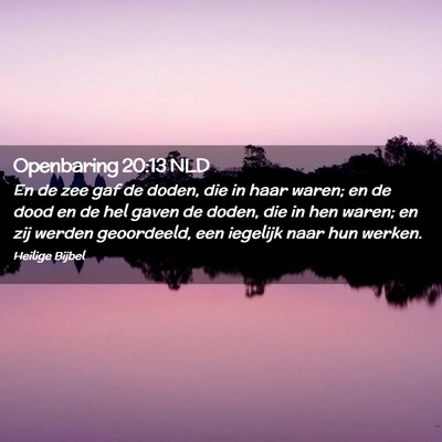 Picture 02 - Openbaring 20:13 NLD - En de zee gaf de doden, die in haar waren; en de - Bible Verse Picture