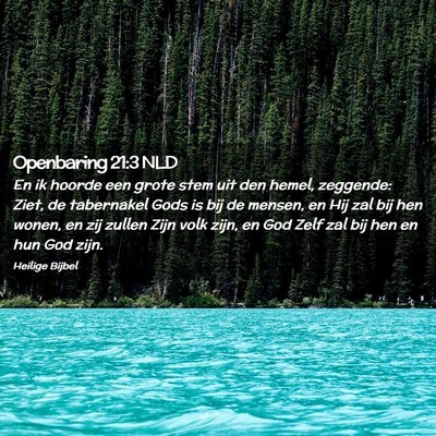 Picture 02 - Openbaring 21:3 NLD - En ik hoorde een grote stem uit den hemel, - Bible Verse Picture