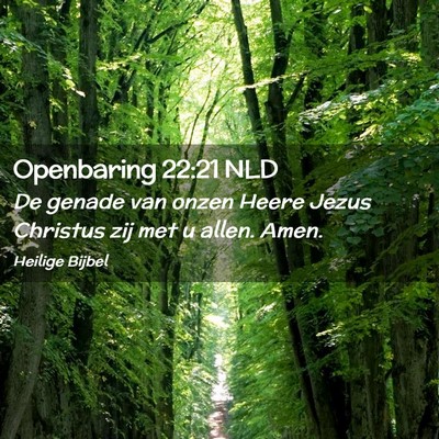 Picture 02 - Openbaring 22:21 NLD - De genade van onzen Heere Jezus Christus zij met - Bible Verse Picture