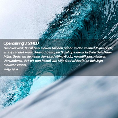 Picture 02 - Openbaring 3:12 NLD - Die overwint, Ik zal hem maken tot een pilaar in - Bible Verse Picture