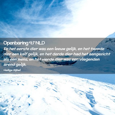 Picture 02 - Openbaring 4:7 NLD - En het eerste dier was een leeuw gelijk, en het - Bible Verse Picture