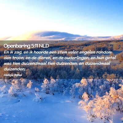 Picture 02 - Openbaring 5:11 NLD - En ik zag, en ik hoorde een stem veler engelen - Bible Verse Picture