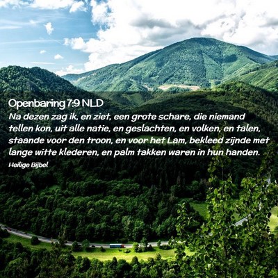 Picture 02 - Openbaring 7:9 NLD - Na dezen zag ik, en ziet, een grote schare, die - Bible Verse Picture