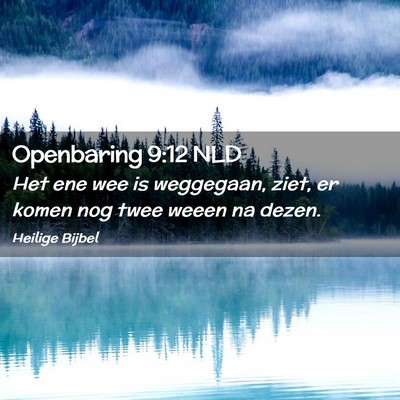 Picture 02 - Openbaring 9:12 NLD - Het ene wee is weggegaan, ziet, er komen nog twee - Bible Verse Picture