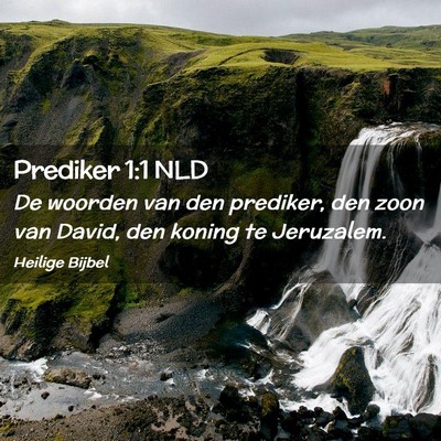 Picture 02 - Prediker 1:1 NLD - De woorden van den prediker, den zoon van David, - Bible Verse Picture