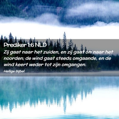Picture 02 - Prediker 1:6 NLD - Zij gaat naar het zuiden, en zij gaat om naar het - Bible Verse Picture