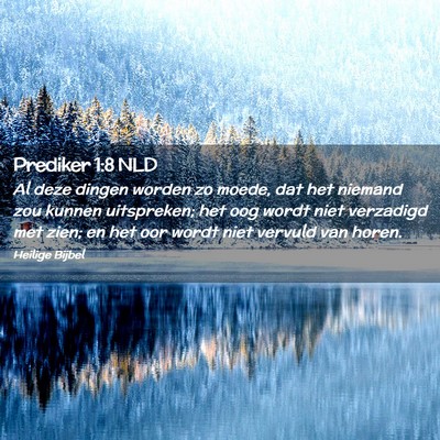 Picture 02 - Prediker 1:8 NLD - Al deze dingen worden zo moede, dat het niemand - Bible Verse Picture