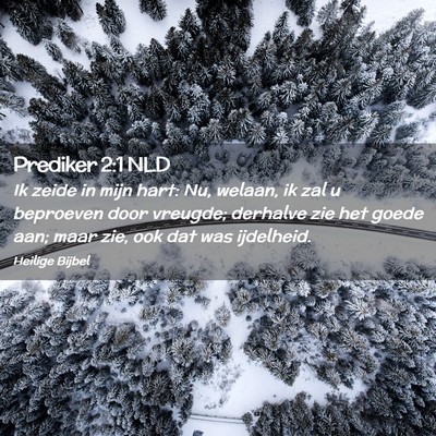 Picture 02 - Prediker 2:1 NLD - Ik zeide in mijn hart: Nu, welaan, ik zal u - Bible Verse Picture