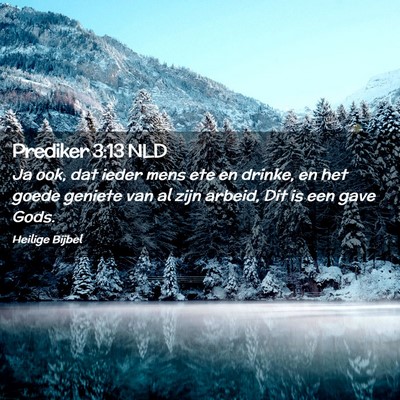 Picture 02 - Prediker 3:13 NLD - Ja ook, dat ieder mens ete en drinke, en het - Bible Verse Picture
