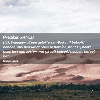 Picture 02 - Prediker 5:4 NLD - (5:3) Wanneer gij een gelofte aan God zult - Bible Verse Picture