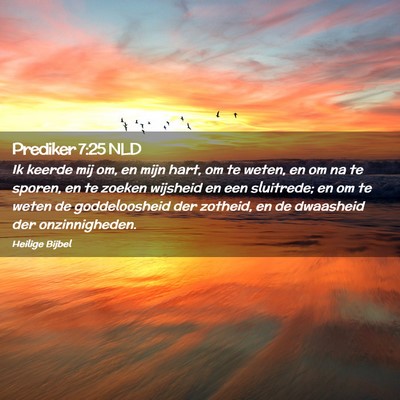 Picture 02 - Prediker 7:25 NLD - Ik keerde mij om, en mijn hart, om te weten, en - Bible Verse Picture