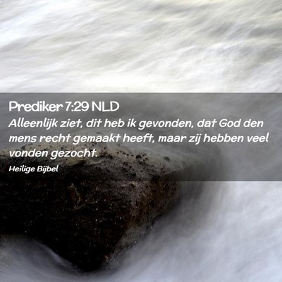 Picture 02 - Prediker 7:29 NLD - Alleenlijk ziet, dit heb ik gevonden, dat God den - Bible Verse Picture