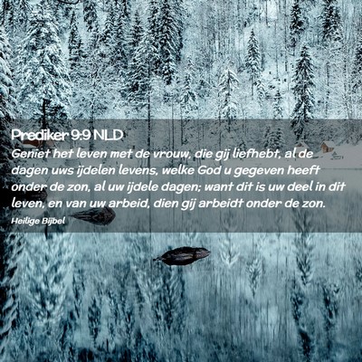 Picture 02 - Prediker 9:9 NLD - Geniet het leven met de vrouw, die gij liefhebt, - Bible Verse Picture
