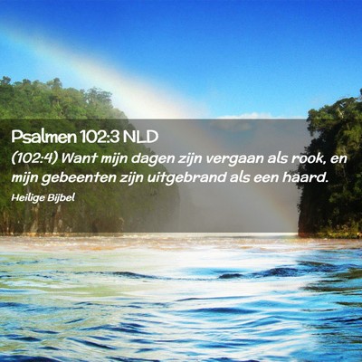 Picture 02 - Psalmen 102:3 NLD - (102:4) Want mijn dagen zijn vergaan als rook, en - Bible Verse Picture