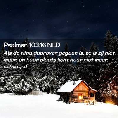 Picture 02 - Psalmen 103:16 NLD - Als de wind daarover gegaan is, zo is zij niet - Bible Verse Picture