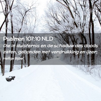 Picture 02 - Psalmen 107:10 NLD - Die in duisternis en de schaduw des doods zaten, - Bible Verse Picture