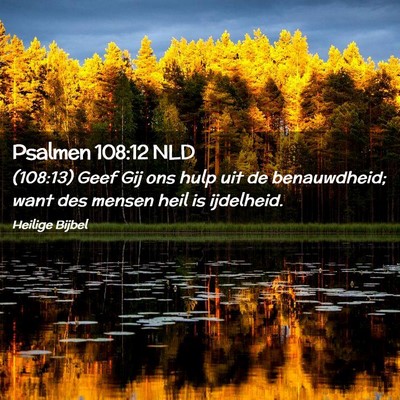 Picture 02 - Psalmen 108:12 NLD - (108:13) Geef Gij ons hulp uit de benauwdheid; - Bible Verse Picture