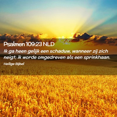 Picture 02 - Psalmen 109:23 NLD - Ik ga heen gelijk een schaduw, wanneer zij zich - Bible Verse Picture