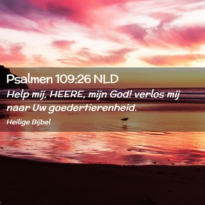 Picture 02 - Psalmen 109:26 NLD - Help mij, HEERE, mijn God! verlos mij naar Uw - Bible Verse Picture