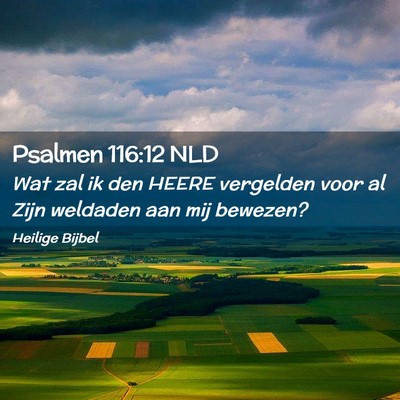 Picture 02 - Psalmen 116:12 NLD - Wat zal ik den HEERE vergelden voor al Zijn - Bible Verse Picture