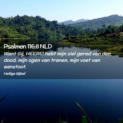 Picture 02 - Psalmen 116:8 NLD - Want Gij, HEERE! hebt mijn ziel gered van den - Bible Verse Picture