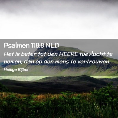 Picture 02 - Psalmen 118:8 NLD - Het is beter tot den HEERE toevlucht te nemen, - Bible Verse Picture