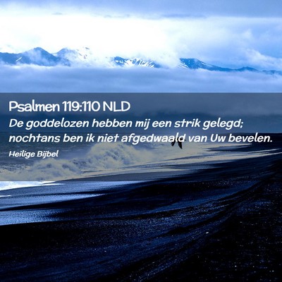 Picture 02 - Psalmen 119:110 NLD - De goddelozen hebben mij een strik gelegd; - Bible Verse Picture