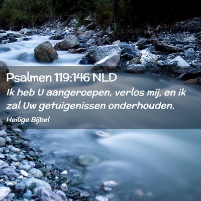 Picture 02 - Psalmen 119:146 NLD - Ik heb U aangeroepen, verlos mij, en ik zal Uw - Bible Verse Picture