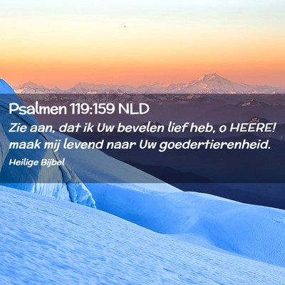 Picture 02 - Psalmen 119:159 NLD - Zie aan, dat ik Uw bevelen lief heb, o HEERE! - Bible Verse Picture