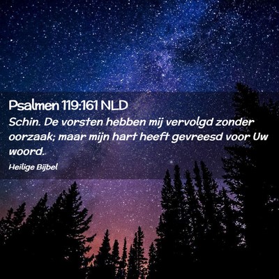 Picture 02 - Psalmen 119:161 NLD - Schin. De vorsten hebben mij vervolgd zonder - Bible Verse Picture