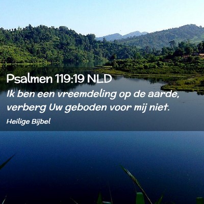 Picture 02 - Psalmen 119:19 NLD - Ik ben een vreemdeling op de aarde, verberg Uw - Bible Verse Picture