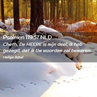Picture 02 - Psalmen 119:57 NLD - Cheth. De HEERE is mijn deel, ik heb gezegd, dat - Bible Verse Picture