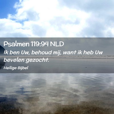 Picture 02 - Psalmen 119:94 NLD - Ik ben Uw, behoud mij, want ik heb Uw bevelen - Bible Verse Picture