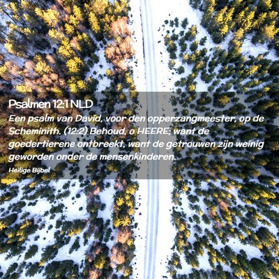 Picture 02 - Psalmen 12:1 NLD - Een psalm van David, voor den opperzangmeester, - Bible Verse Picture