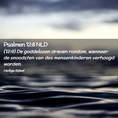 Picture 02 - Psalmen 12:8 NLD - (12:9) De goddelozen draven rondom, wanneer de - Bible Verse Picture